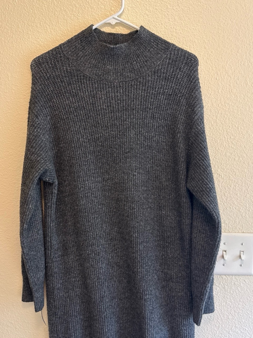 Universal Thread Men's Charcoal Ribbed Turtleneck Sweater